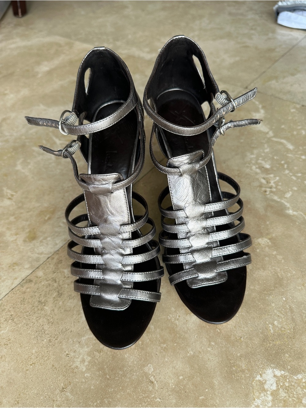 Nicole Miller Metallic Brown Strappy Women’s Sandals